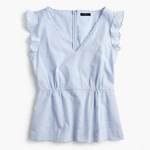 J. Crew V-neck Peplum Blouse